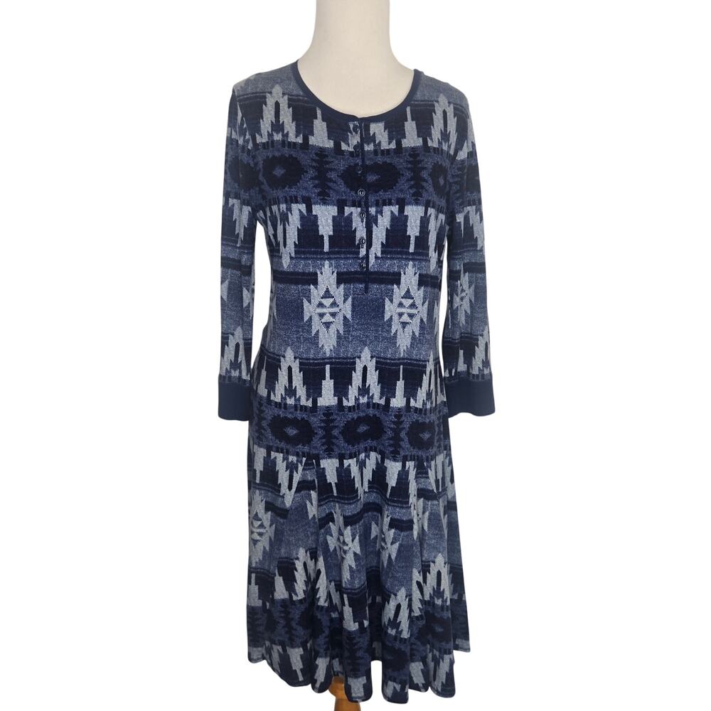 Lauren Ralph Lauren Womens Southwestern Print Dress Aztec Country Medium